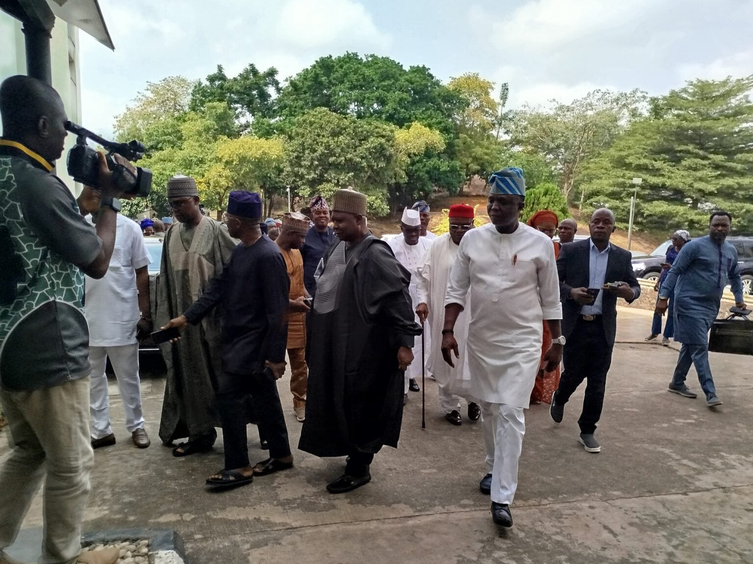 PHOTOS: Turaki, ex-govs, PDP leaders, Obasanjo in closed-door meeting